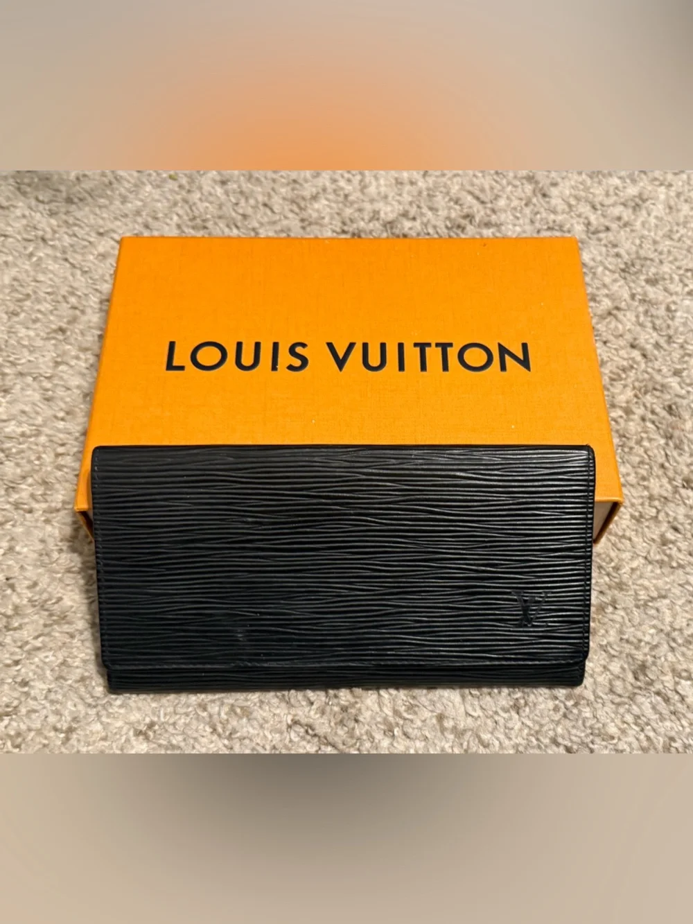 Louis Vuitton Black Epi Long Billfold Wallet